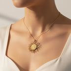Pendentif Porte Pièce Soleil - 20 francs - Or jaune
