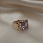 Bague Ancienne - Or Rose - Améthyste - Année 60