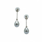 Boucles d’oreilles - Perle de culture et Diamants