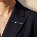 Broche Or blanc - Saphirs et Diamants