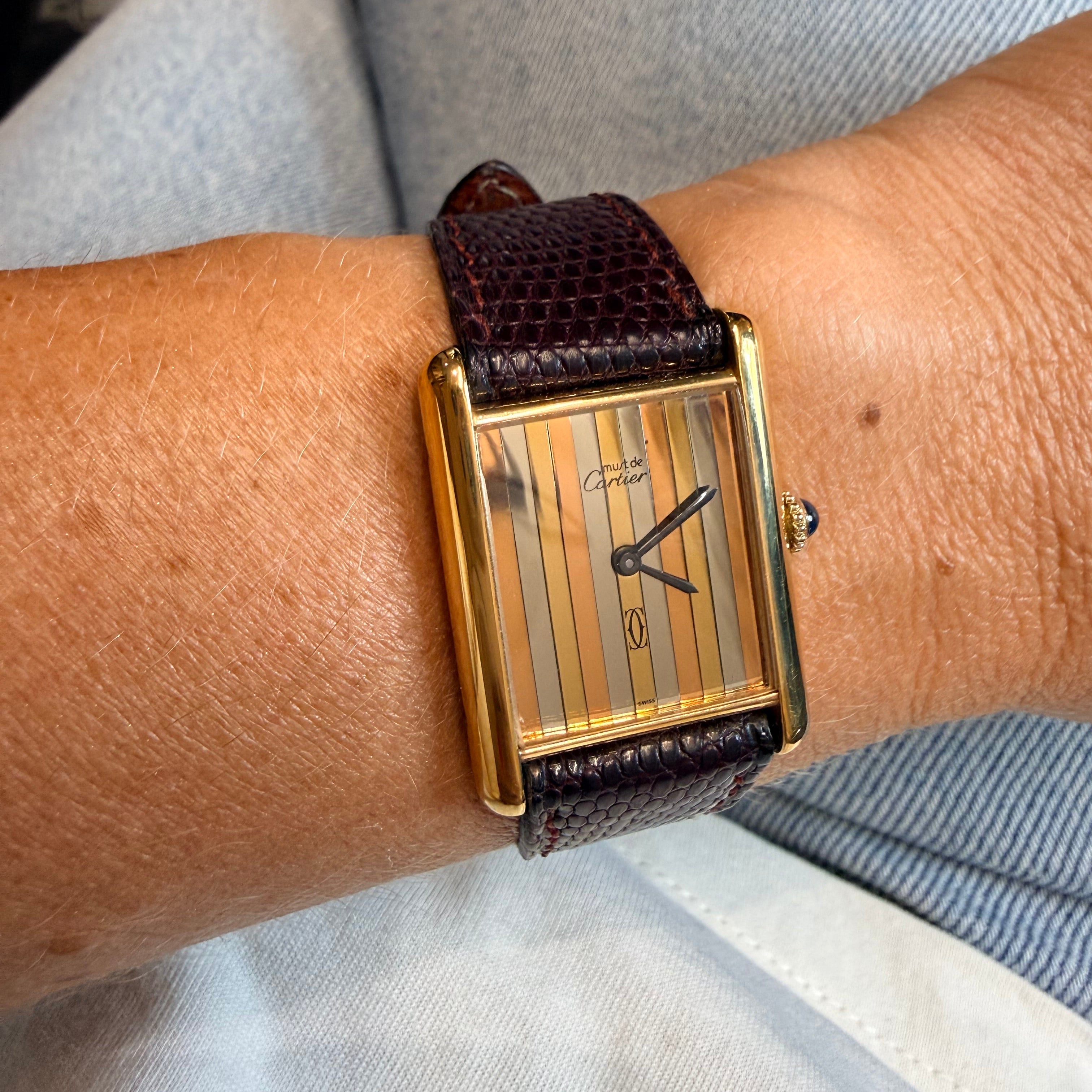 Cartier - Montre Tank Must Trinity - Vermeil