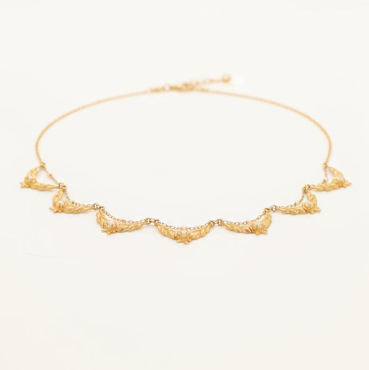 Collier Draperie Ancien - Or Jaune - Circa 1900