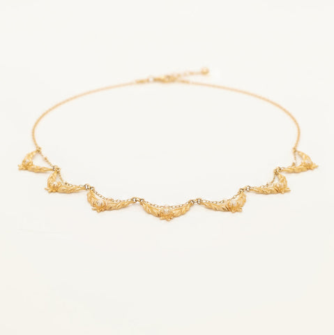 Collier Draperie Ancien - Or Jaune - Circa 1900