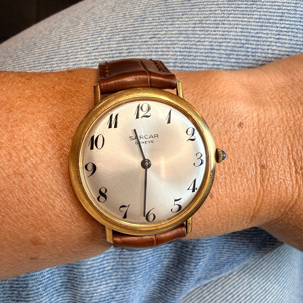 Sarcar - Montre Vintage Homme - Or jaune