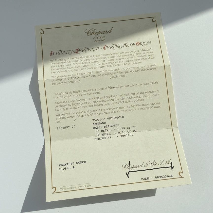 Chopard - Collection Happy Diamond - Bracelet Or blanc et Diamants