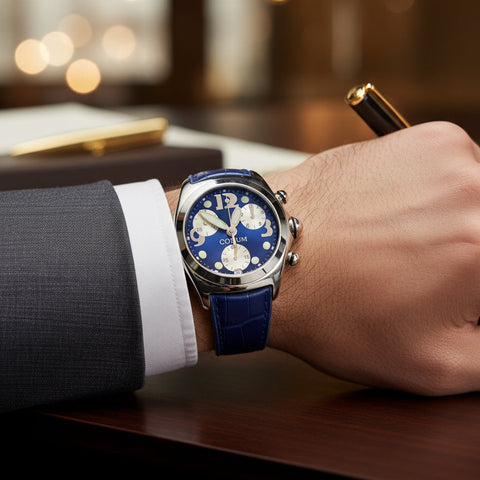 Corum - Montre Homme - Bubble Chronograph - Quartz Blue
