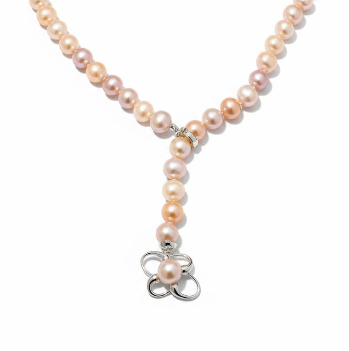 Collier Perles de culture rosé - Or blanc