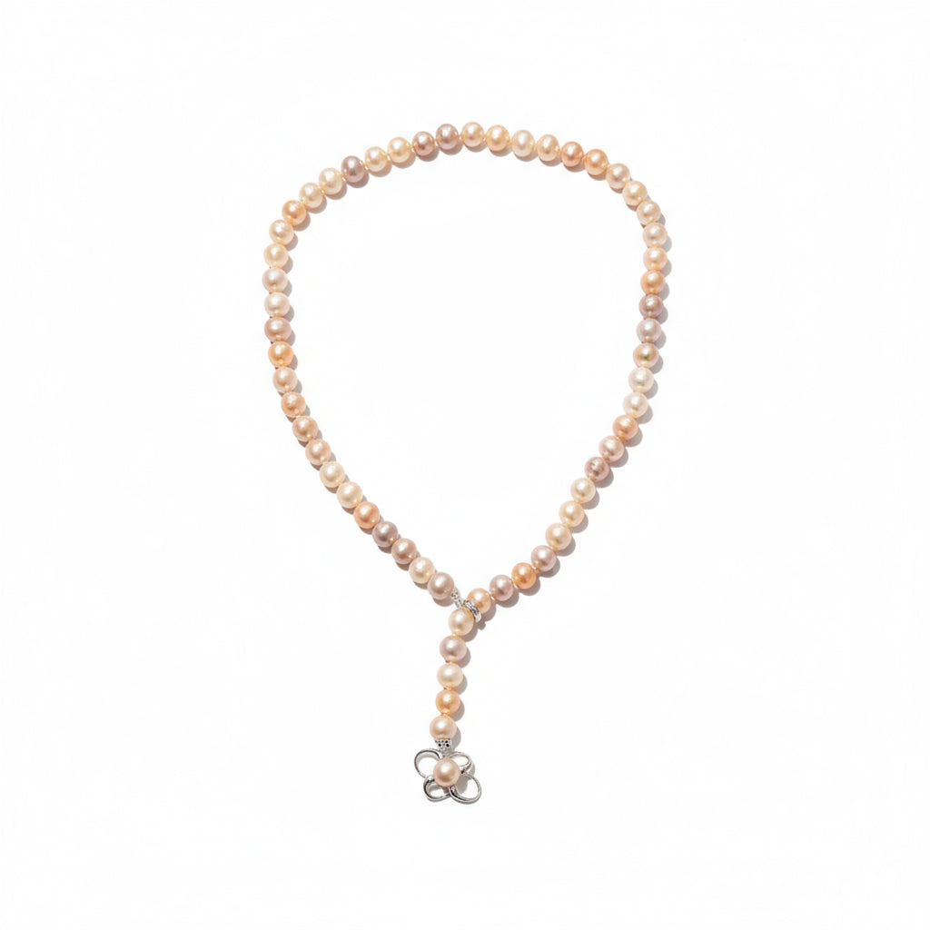 Collier Perles de culture rosé - Or blanc