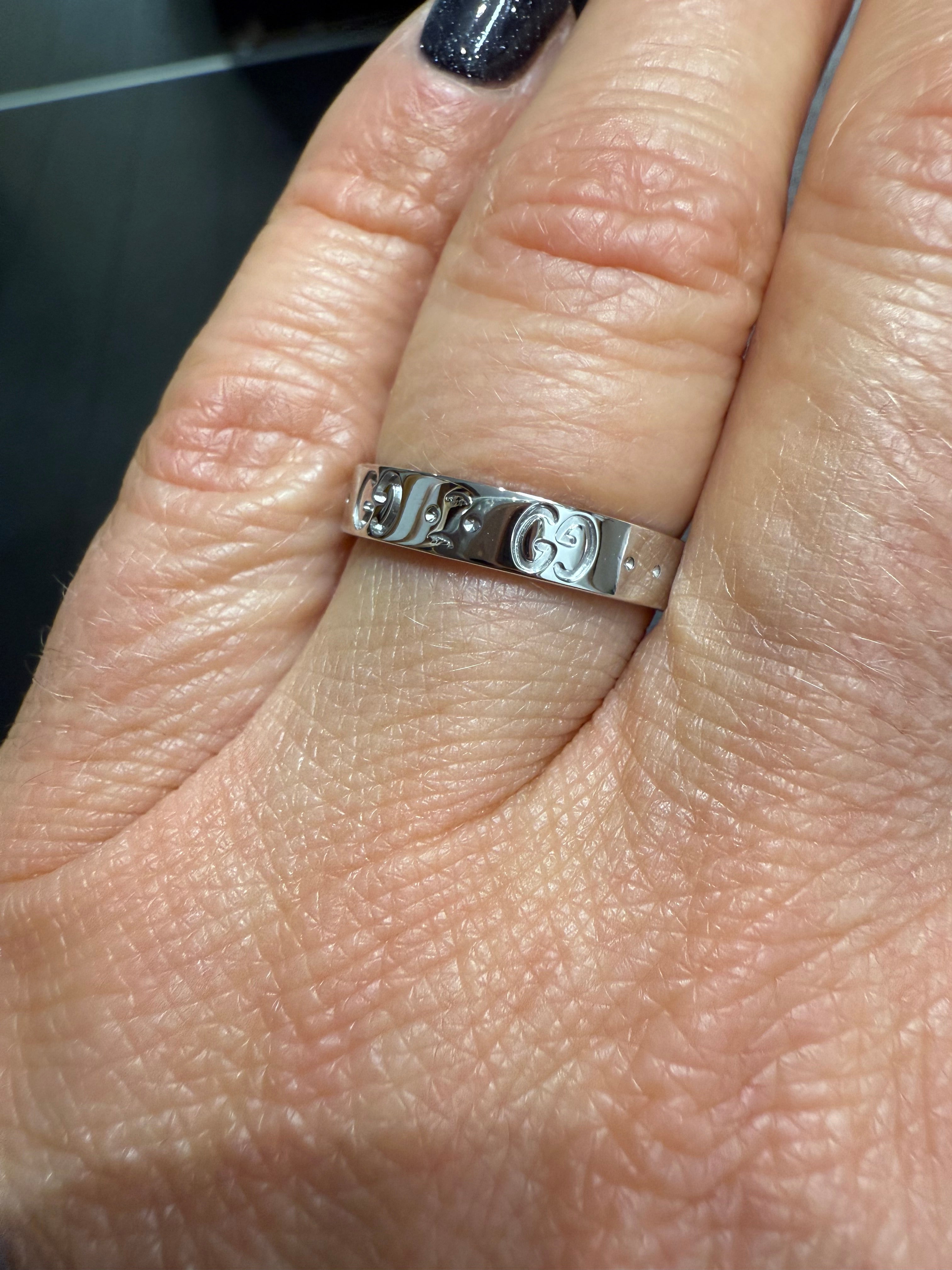 Gucci - Bague Icon Or Blanc