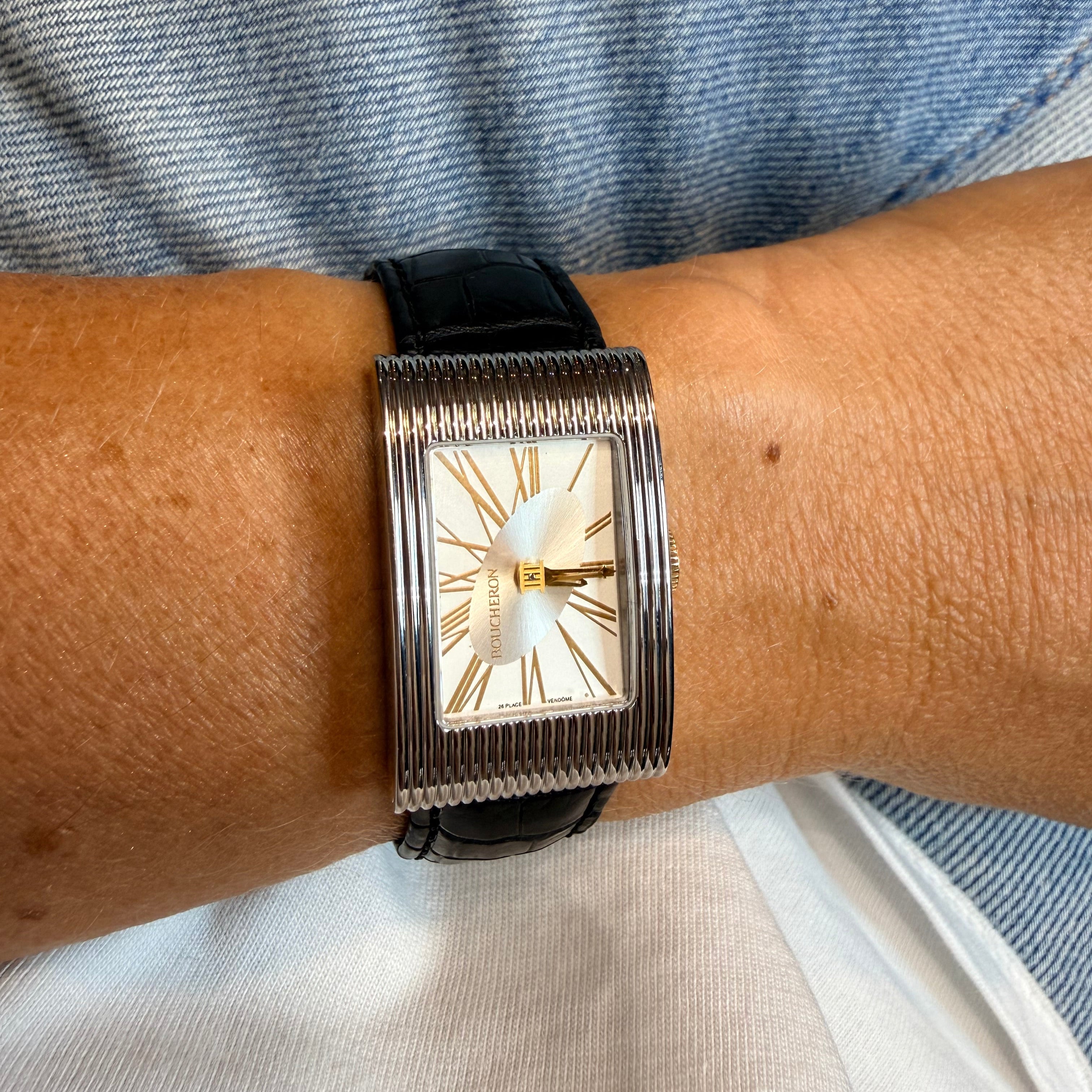 Boucheron - Montre Reflet Médium - Acier et Or jaune