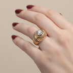 Art Deco - Rose Gold and Diamond Ring