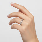 Bague Tour complet - Or blanc - Diamants