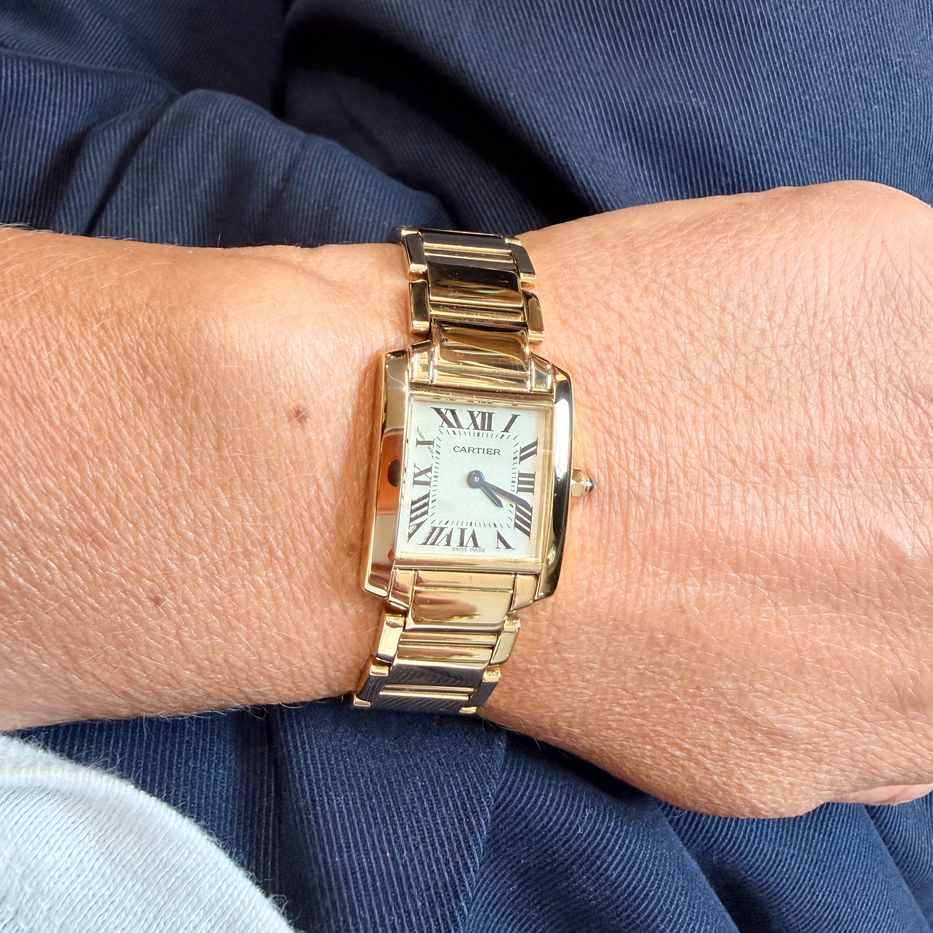 Cartier - Montre Tank Française - Or jaune