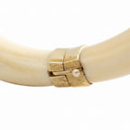 Bracelet Jonc Animalier - Ivoire - Or jaune