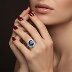 Bague Cocktail Saphir 3,74 carats - Année 70