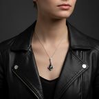 Art Déco - Collier pendentif - Platine - Diamants