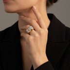 Bague Tank - Or rosé - Diamants 0,75 carat