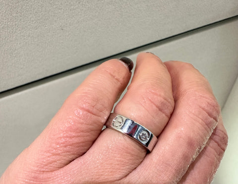 BAGUE LOVE CARTIER 3 DIAMANTS - OR GRIS