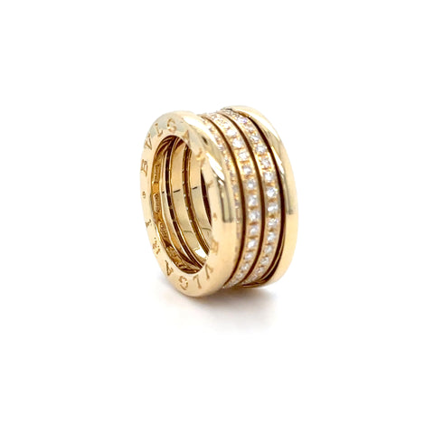 BULGARI - Bague Or Jaune B ZERO1 - Diamants