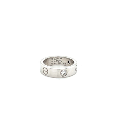 BAGUE LOVE CARTIER 3 DIAMANTS - OR GRIS