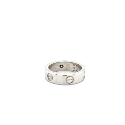 BAGUE LOVE CARTIER 3 DIAMANTS - OR GRIS