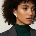 Boucles d’oreilles Or blanc et diamants - Année 1960