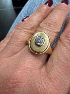 Chevalière Or jaune et Diamant