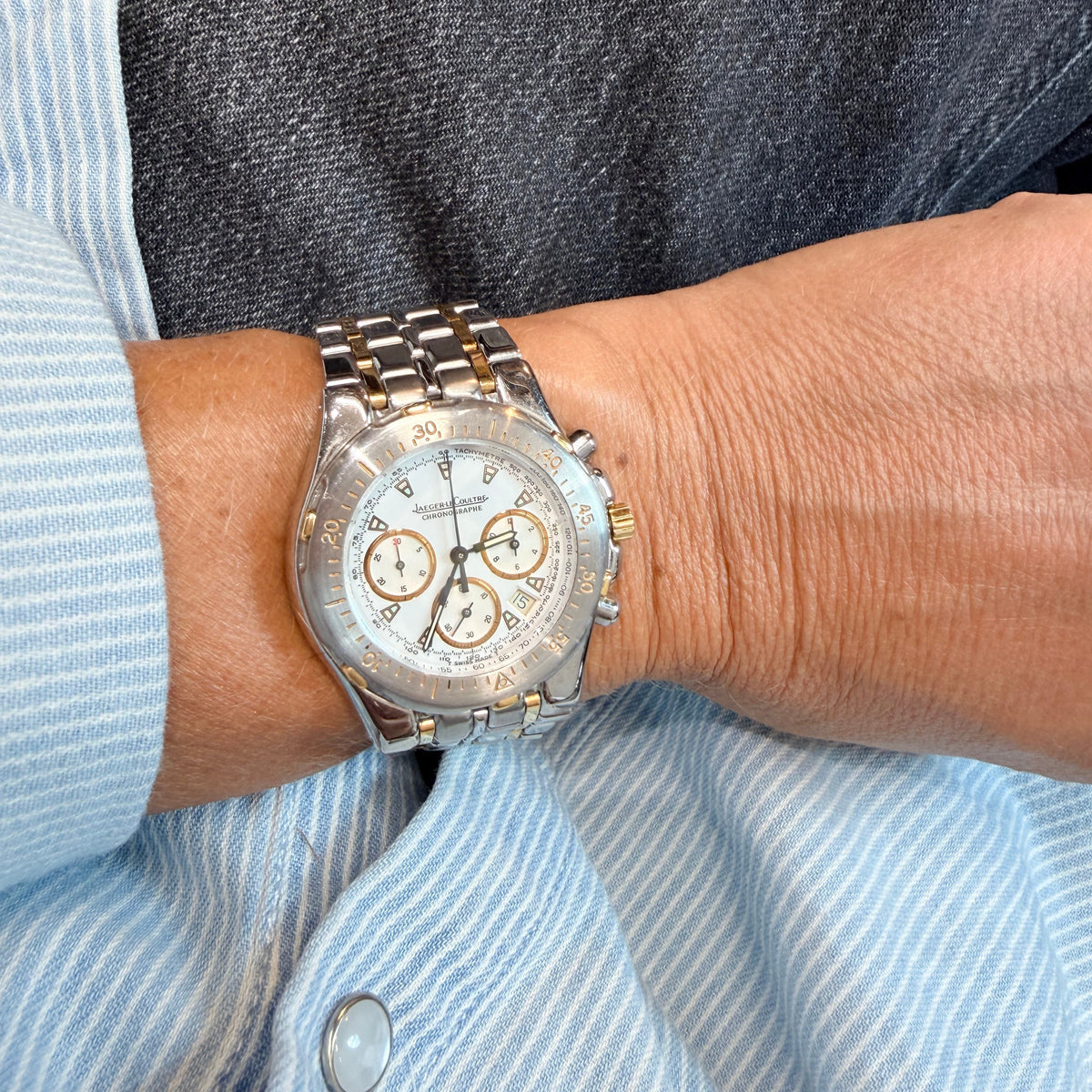 Jaeger Lecoultre - Montre Or et Acier - Kryos Chronographe
