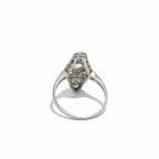 Art Deco - White gold and 0.35 carat diamond ring