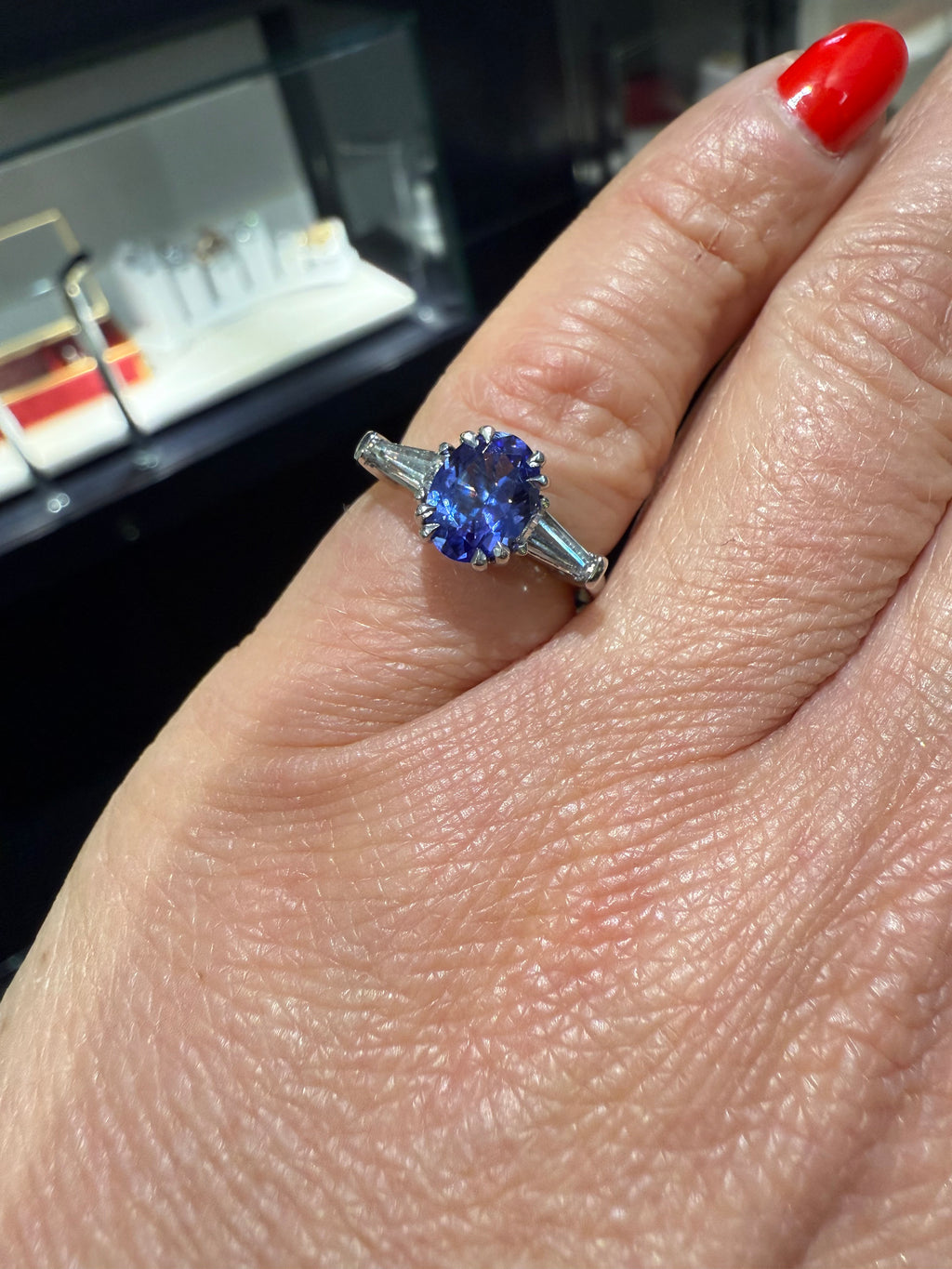 Bague Platine - Tanzanite et Diamants