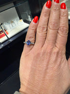 Bague Platine - Tanzanite et Diamants