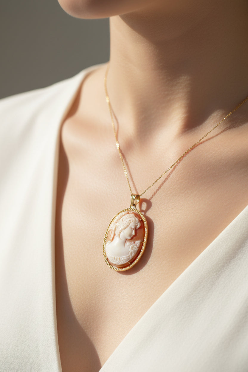 Vintage - Pendentif Camée Or jaune