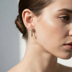 DINH VAN - Boucles d’oreilles Maillon - Moyen Modèle - Or blanc et Diamants