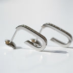 DINH VAN - Boucles d’oreilles Maillon - Moyen Modèle - Or blanc et Diamants