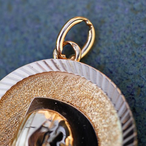 Médaille Pendentif - Sainte Vierge - Or Jaune
