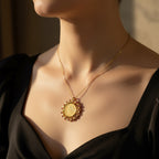 Pendentif Pièce 10 dollars - Or jaune et rubis