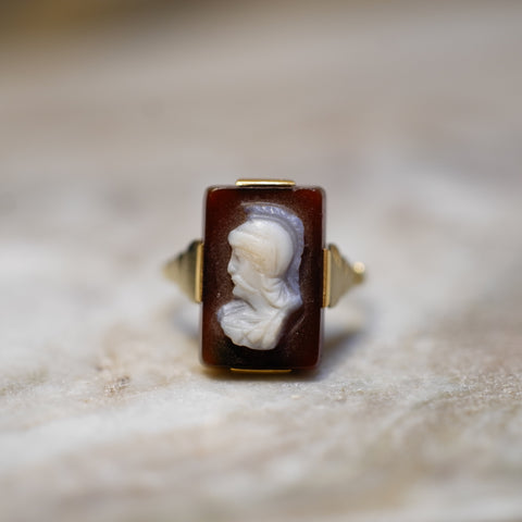 Bague Vintage - Or Jaune et Camée
