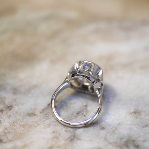 Bague Vintage  Or Blanc et Diamants - Année 60