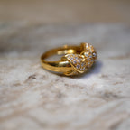 Bague Noeud Or jaune et Diamants
