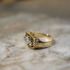 Bague Vintage - Or Jaune et Diamants - Année 40