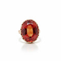 Yellow Gold Ring - Smoky Quartz
