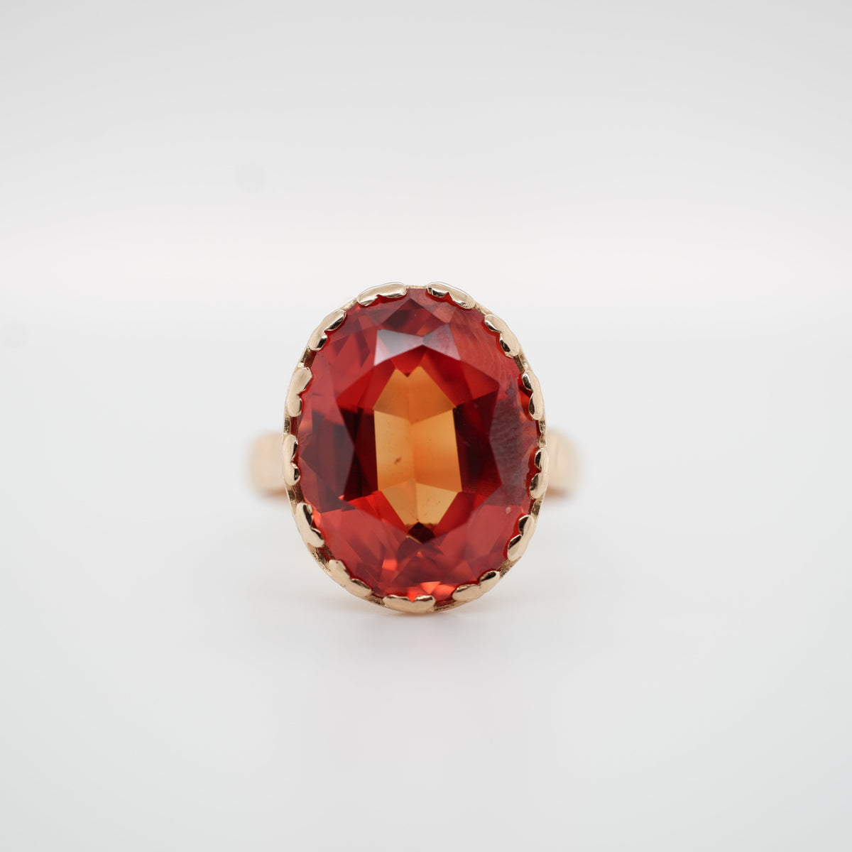 Bague Or Jaune - Quartz Fumé
