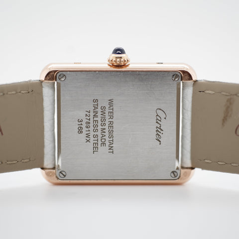 Cartier - Montre Tank Solo - Or rose et Acier - GM - Full set