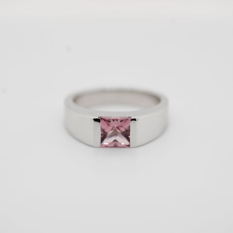 Cartier - Bague Tank Or Blanc - Quartz Rose
