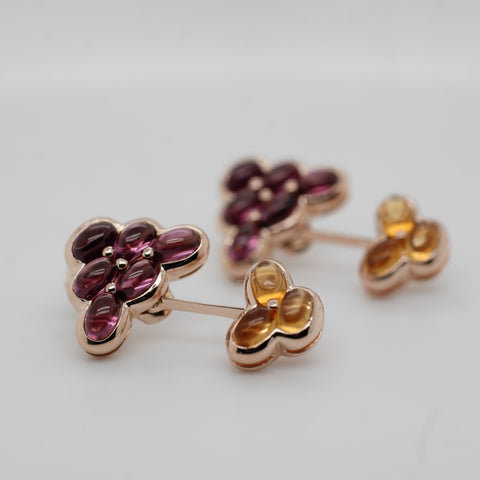Mauboussin - Cluster Earrings - Yellow Gold - Tourmaline and Citrine