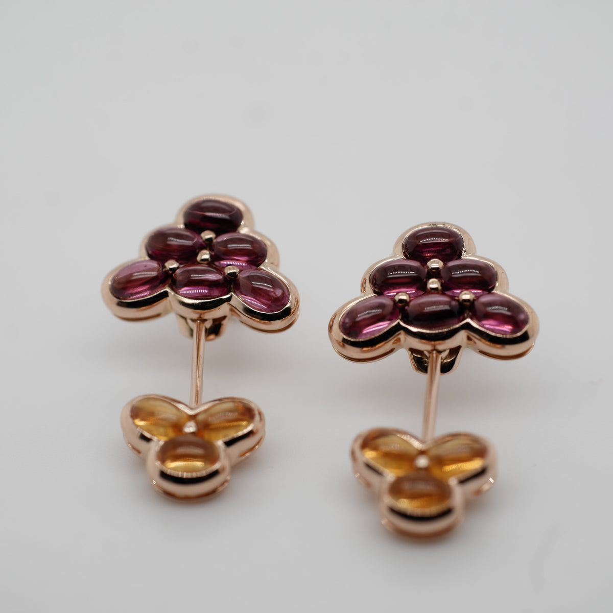 Mauboussin - Cluster Earrings - Yellow Gold - Tourmaline and Citrine