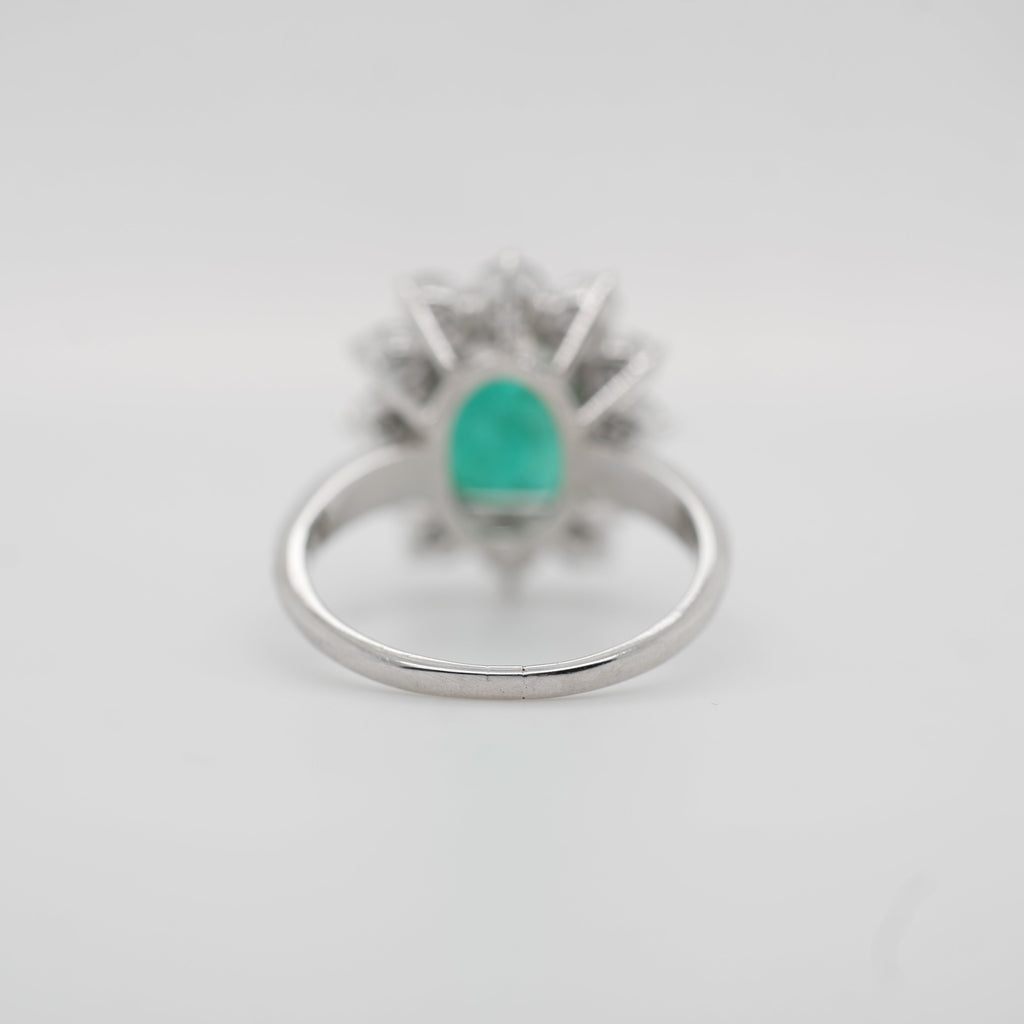 Bague Or Blanc - Emeraude 2,65 carats