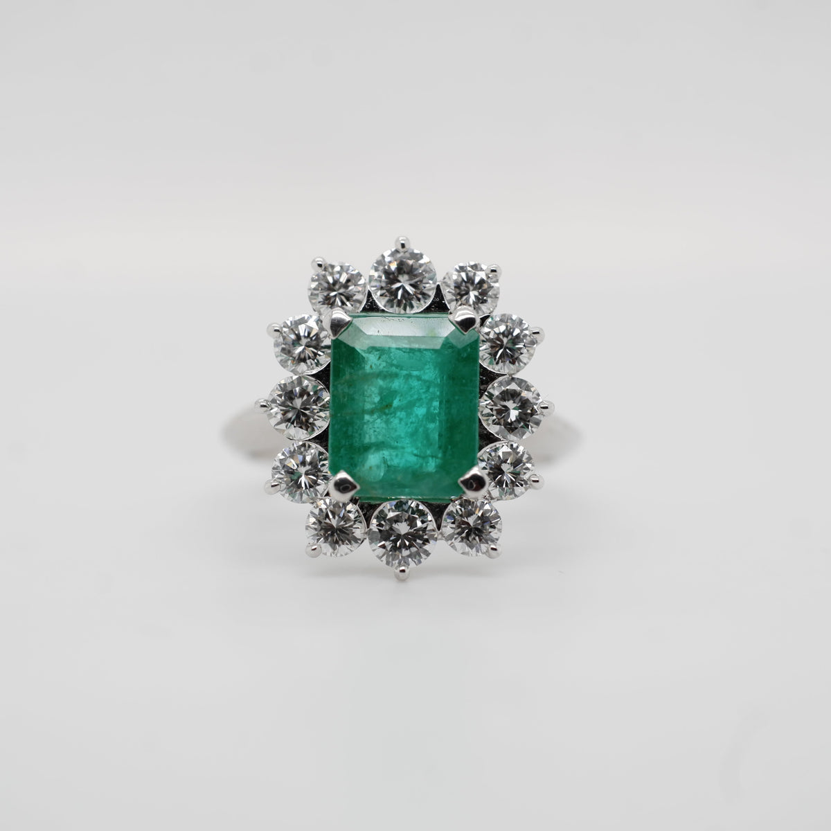 Bague Or Blanc - Emeraude 2,65 carats