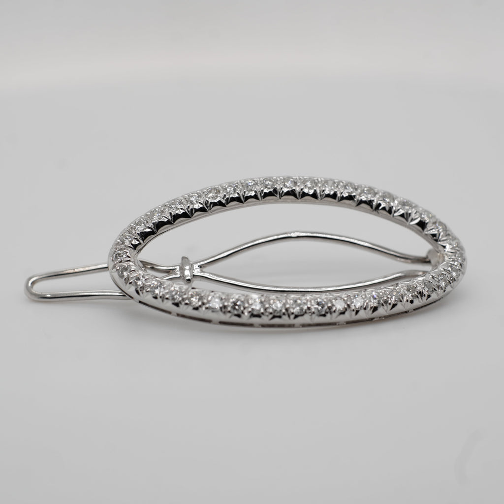 Vintage - Pince à Cheveux Or Blanc et Diamants