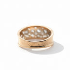 Bague Vintage Or Rose et Platine - Diamants